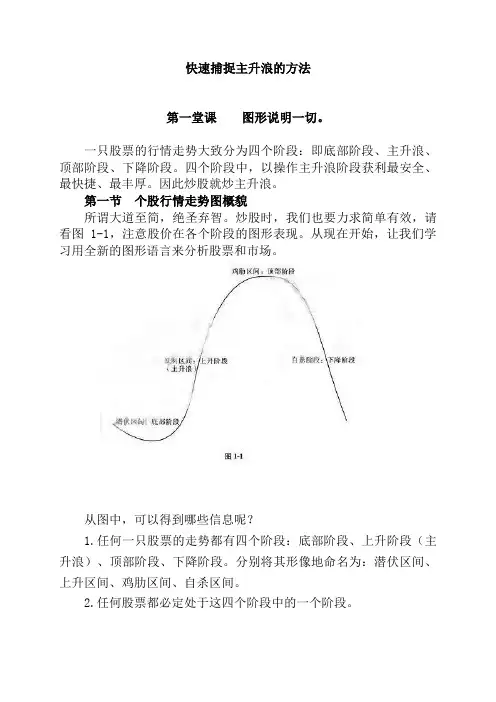 快速捕捉主升浪的方法  称傲牛熊市的秘密(原版)