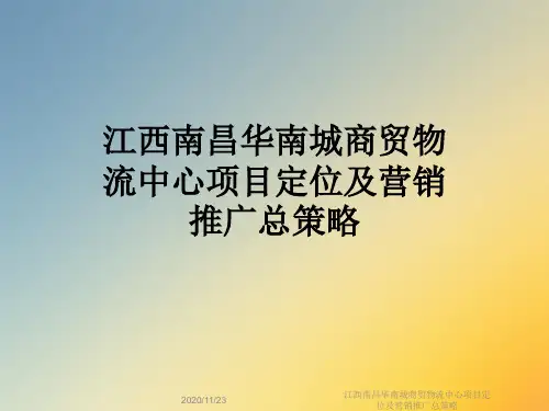 江西南昌华南城商贸物流中心项目定位及营销推广总策略