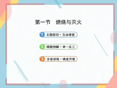 鲁教版化学九年级上册   第六单元  第一节   燃烧与灭火  课件