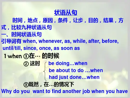 时间状语从句讲解PPT课件