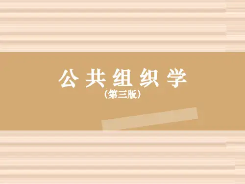 公共组织学(第三版)课件：公共组织结构