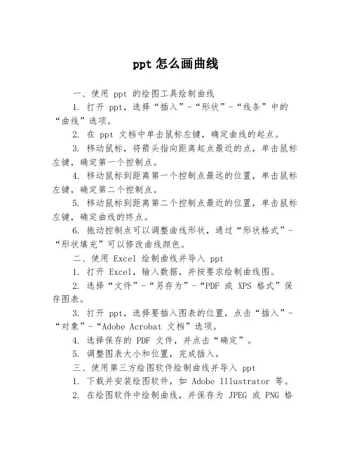ppt怎么画曲线