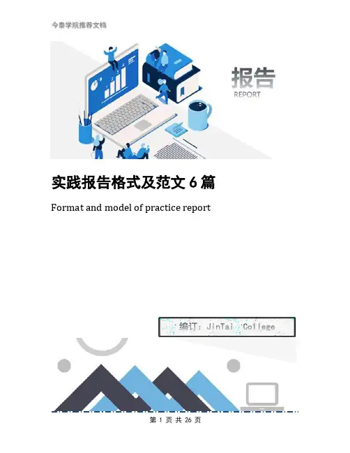 实践报告格式及范文6篇