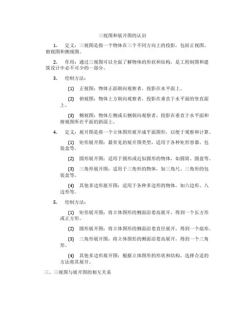三视图和展开图的认识