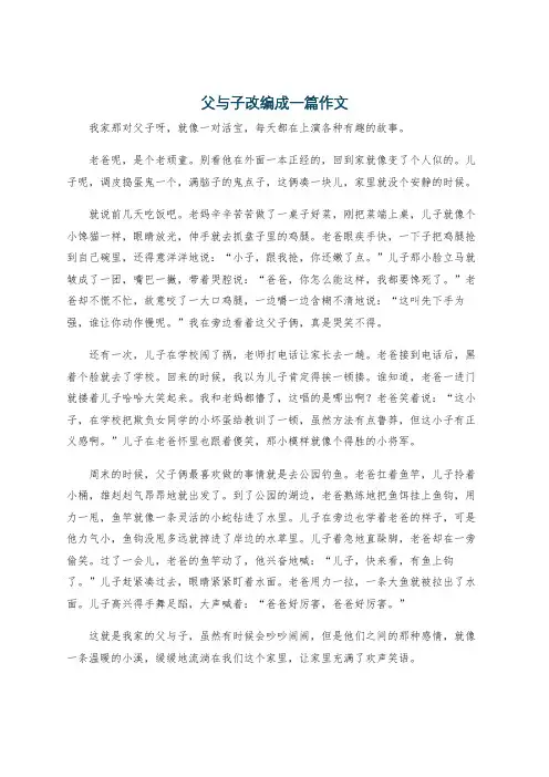 父与子改编成一篇作文