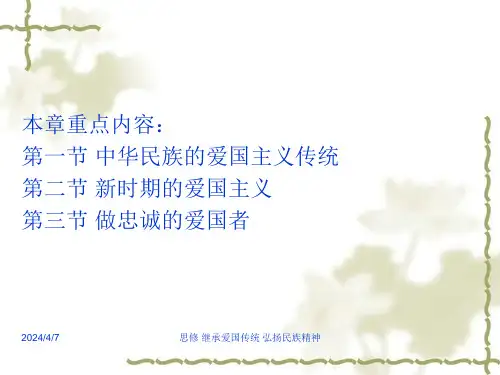 思修继承爱国传统弘扬民族精神课件