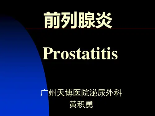前列腺炎-课件(PPT演示)