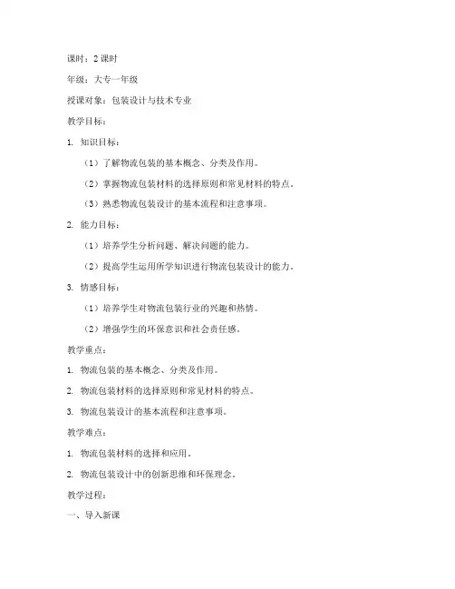 物流包装教案设计模板范文