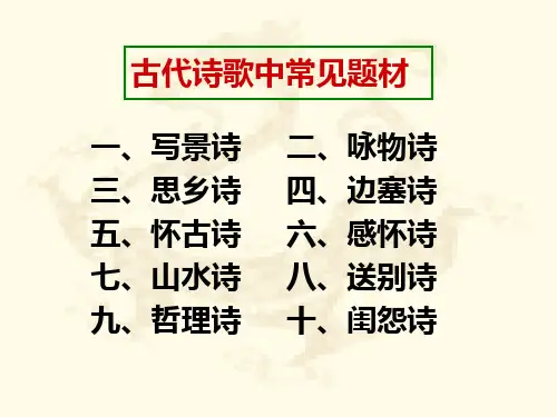 古代诗歌中常见题材.课件