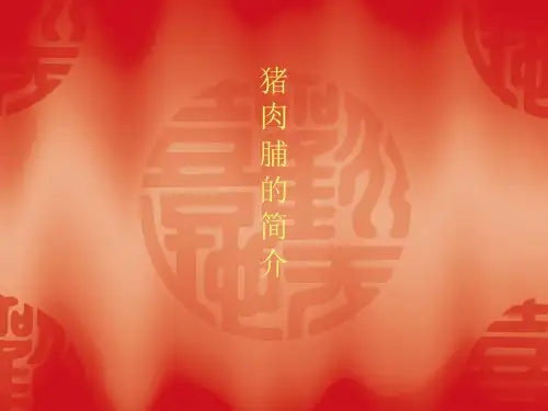 猪肉脯的简介
