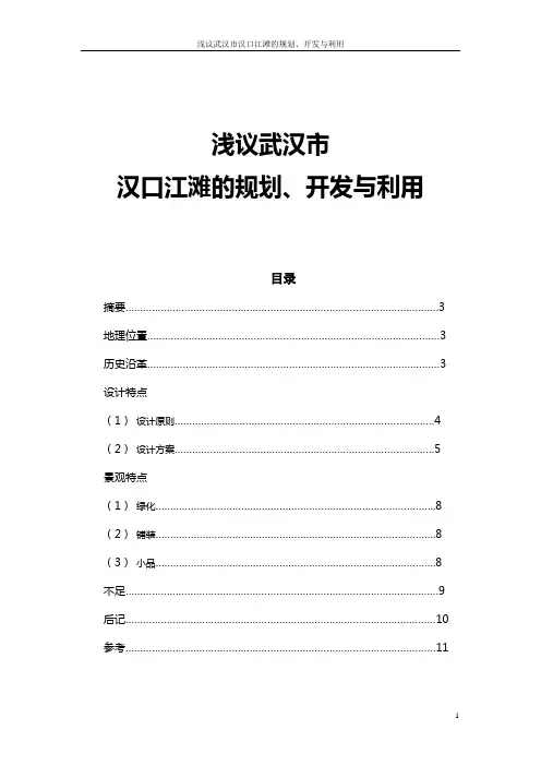 浅议武汉市汉口江滩的规划上传