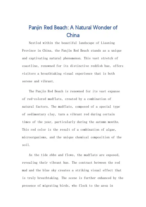 盘锦红海滩英语作文