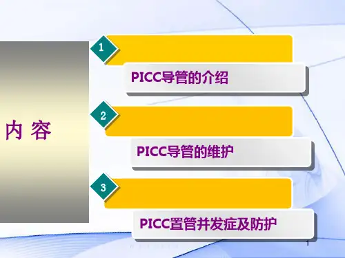 PICC导管的维护及并发症防护