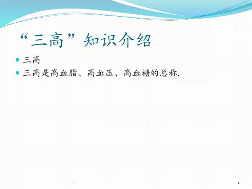 三高知识介绍PPT课件