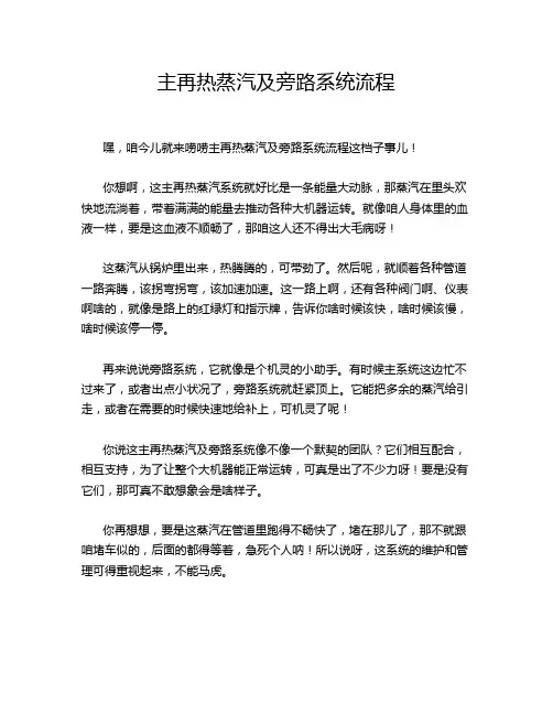 主再热蒸汽及旁路系统流程