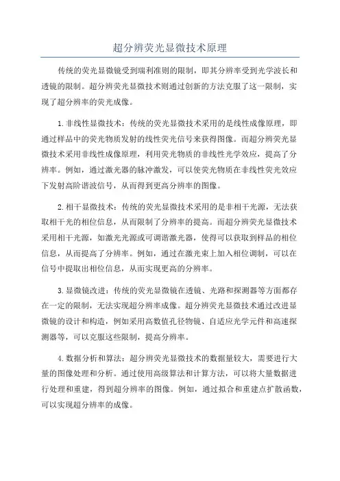 超分辨荧光显微技术原理
