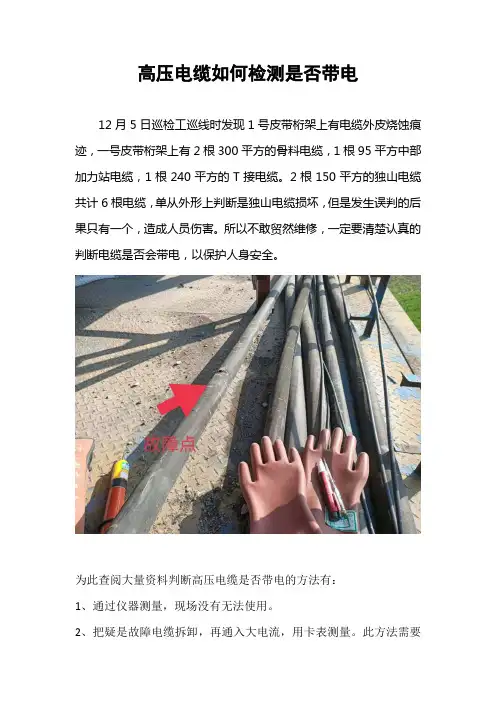 高压电缆如何检测是否带电.doc