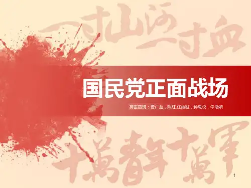 国民党正面战场ppt课件