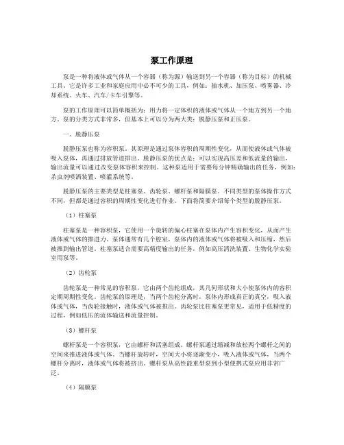 泵工作原理