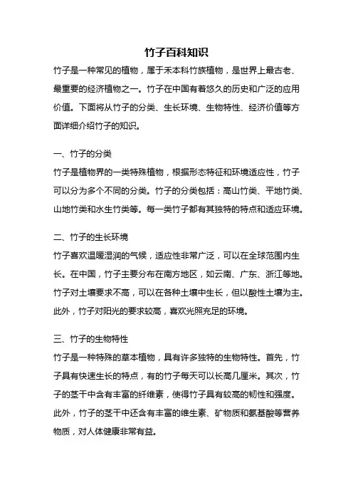 竹子百科知识