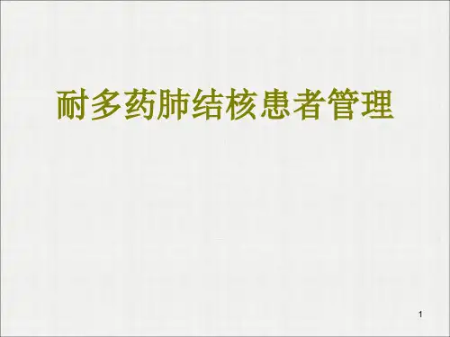 耐多药肺结核患者管理精品PPT课件