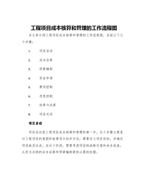 工程项目成本核算和管理的工作流程图