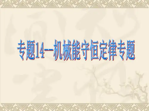 机械能守恒定律专题复习