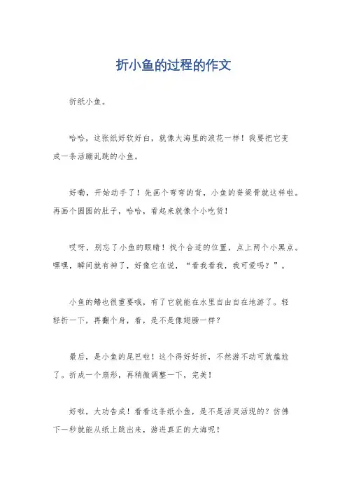 折小鱼的过程的作文