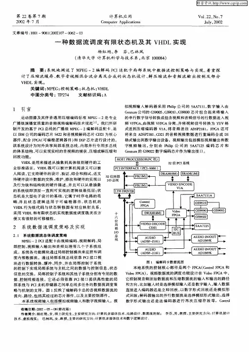 一种数据流调度有限状态机及其VHDL实现