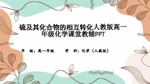 硫及其化合物的相互转化人教版高一年级化学课堂教辅PPT