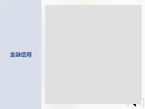 华师大货币银行学金融信用