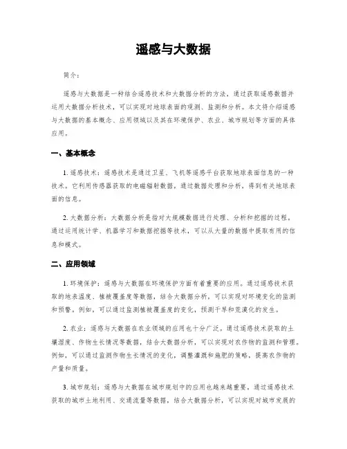 遥感与大数据