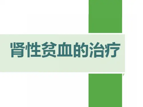肾性贫血的治疗