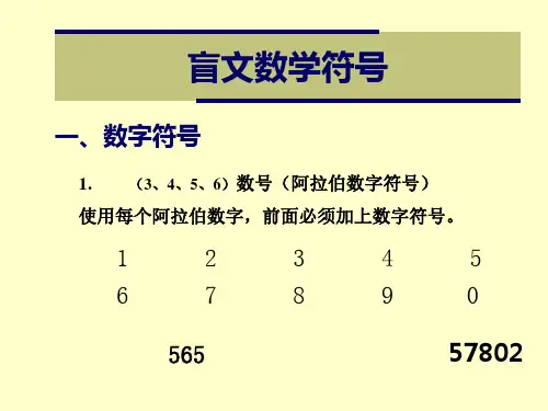盲文数学符号