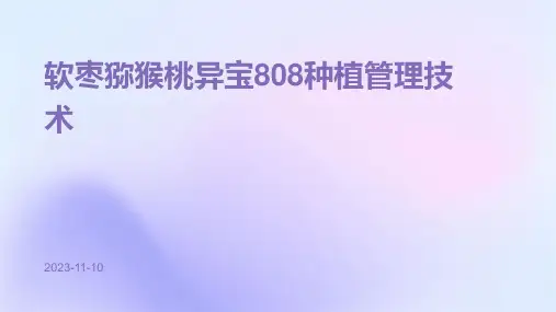 软枣猕猴桃异宝808种植管理技术