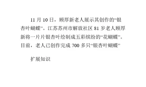 银杏树叶可以变身花蝴蝶