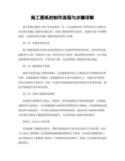施工图纸的制作流程与步骤详解