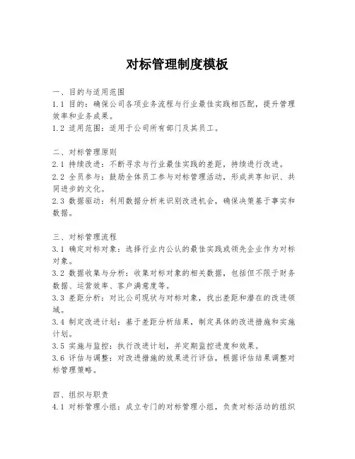 对标管理制度模板