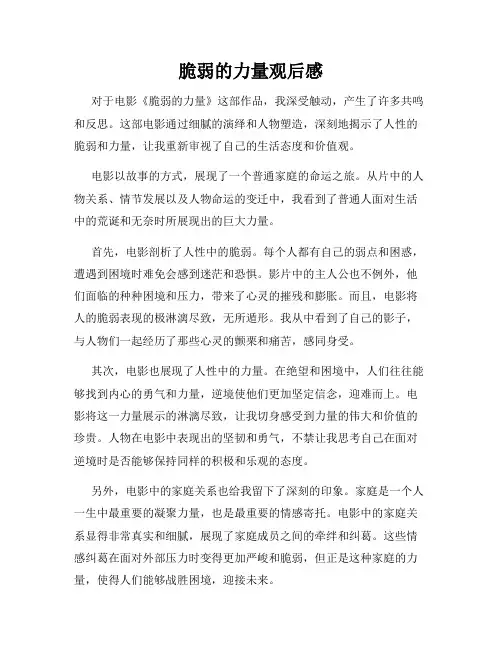 脆弱的力量观后感