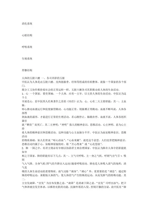 人体结构图