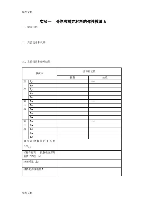 (整理)材料力学实验报告