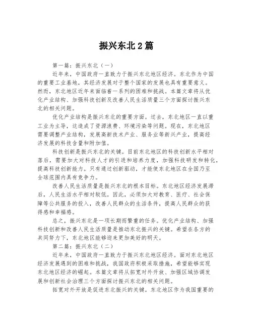 振兴东北2篇