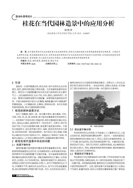 桂花在当代园林造景中的应用分析