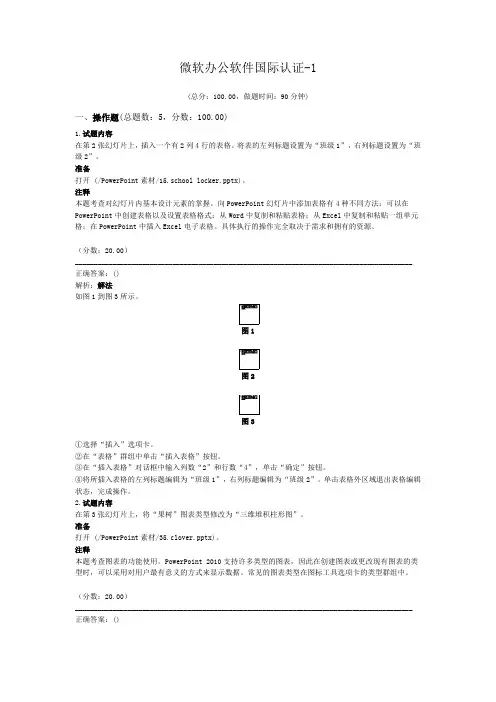 微软办公软件国际认证-1
