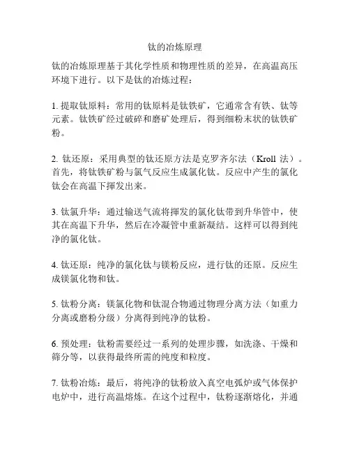 钛的冶炼原理