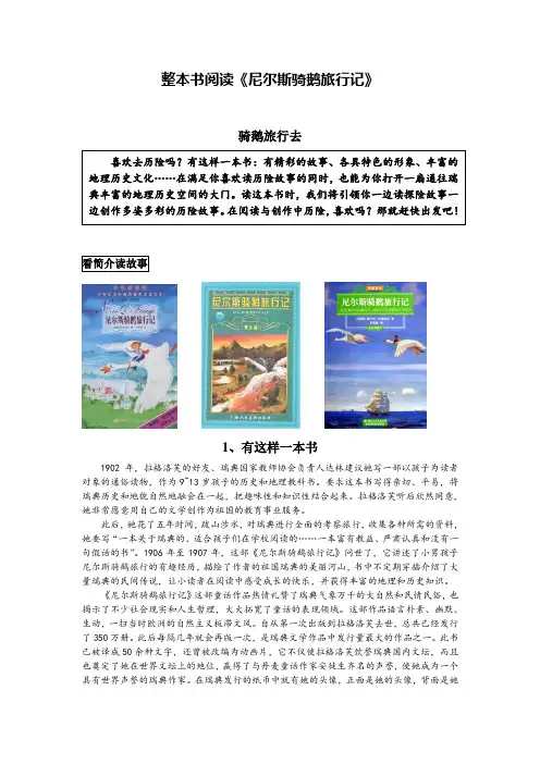 整本书《尼尔斯骑鹅旅行记》