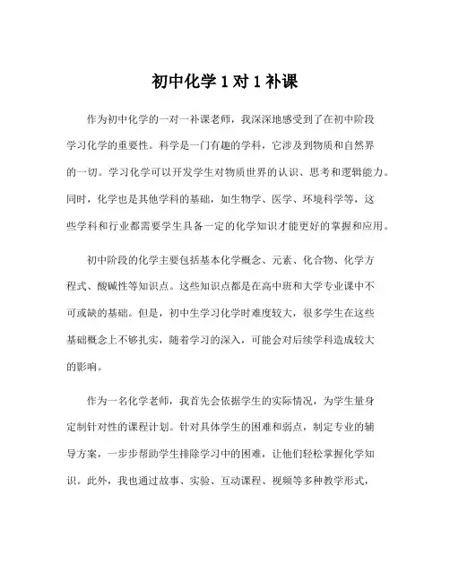 初中化学1对1补课