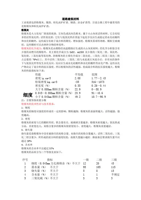 道路建筑材料
