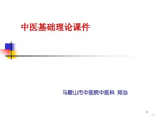 中医基础理论PPT课件