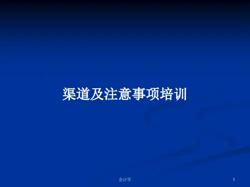 渠道及注意事项培训PPT学习教案